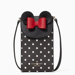 Disney X Kate Spade New York Minnie Mouse North South Flap Phone Crossbody